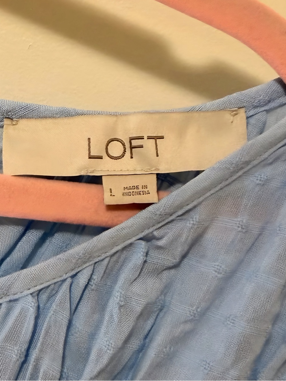 Loft Baby Blue Sleeveless Top with Smocking & Back Tie - Women - Picture 3 of 3